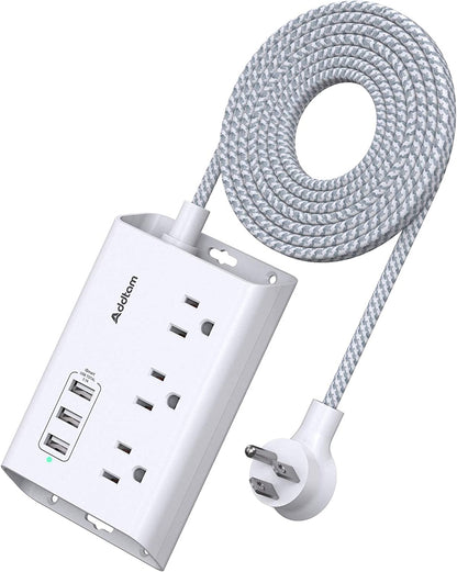 PowerHub Flat Plug Power Strip